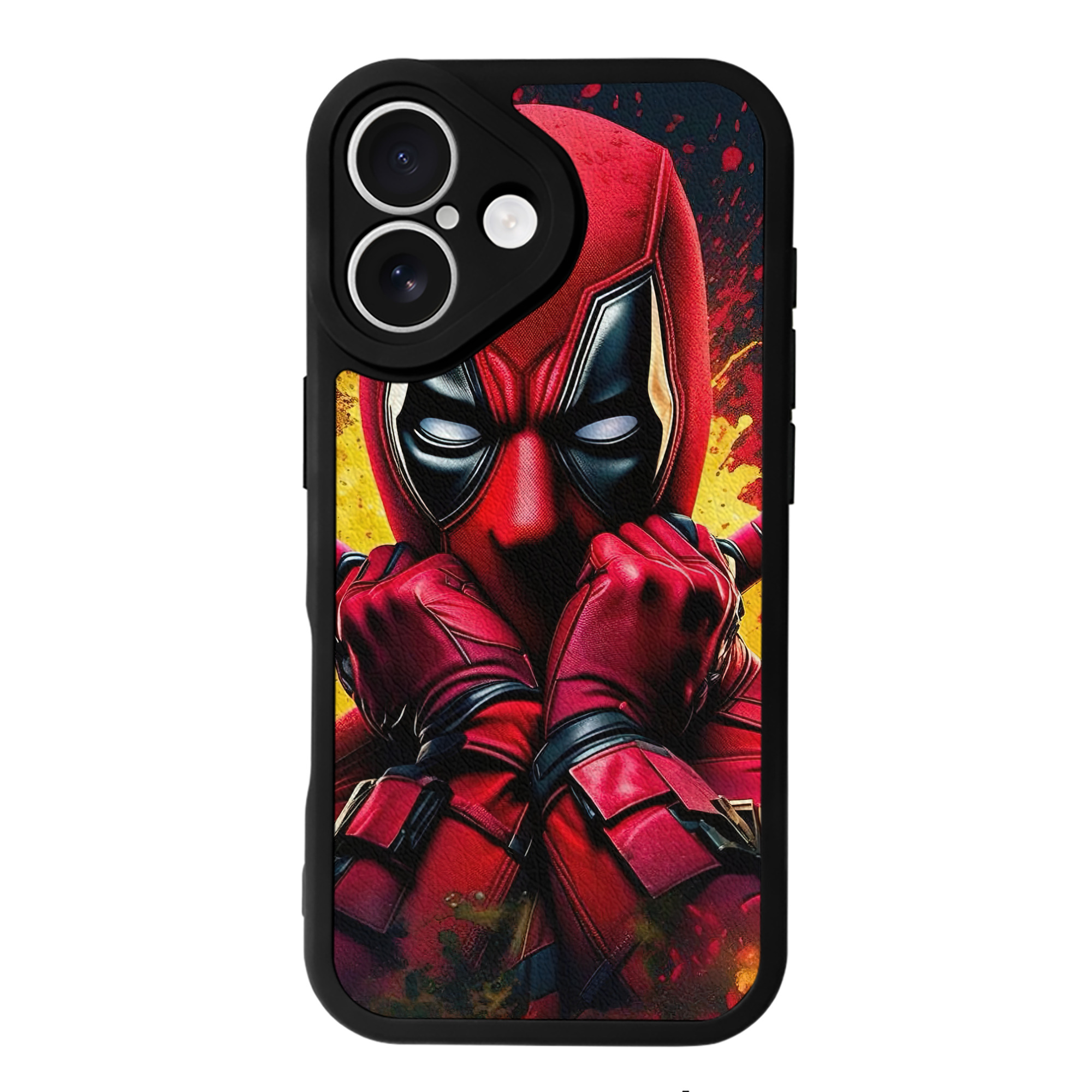 （画像用） Deadpool デッドプール 【iPhone 16シリーズ対応】シリコンスマホケース（レザー調） 材質：シリコン